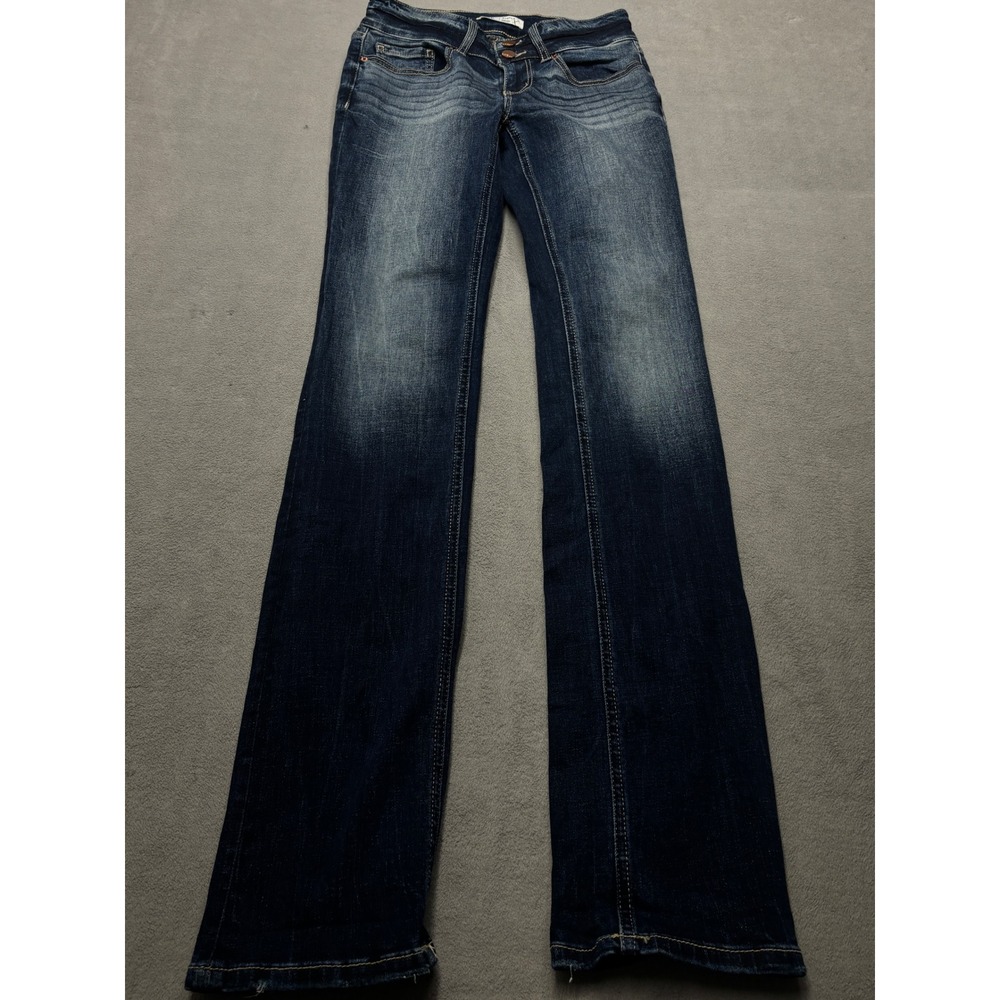 BKE Stella Slim Fit Straight Leg Jeans Dark Wash High Stretch 26x34